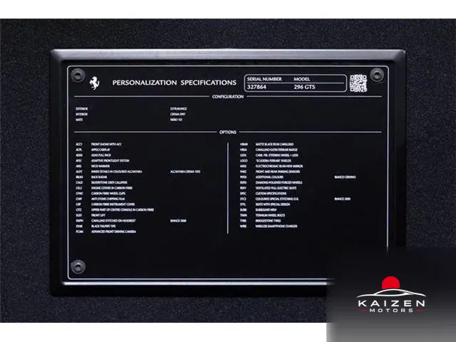 Ferrari 296GTS F1 DCT Crema OP785 ADAS Full Pack 2026 — photo 1 sur 8