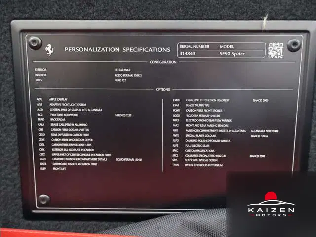 Ferrari SF90 Spider F1 DCT E4WD 2025 — photo 1 sur 8
