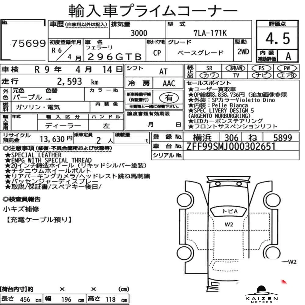 Feuille d'enchère du lot KM-JP-75699