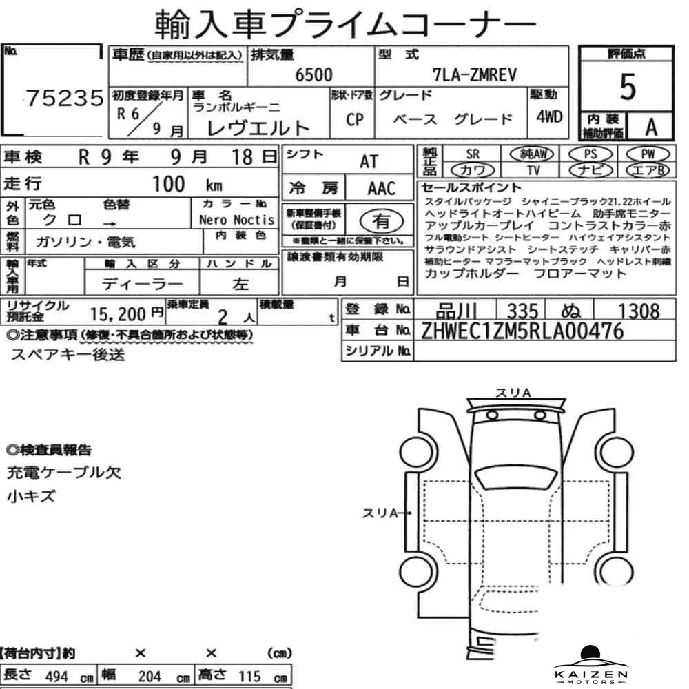 Feuille d'enchère du lot KM-JP-75235