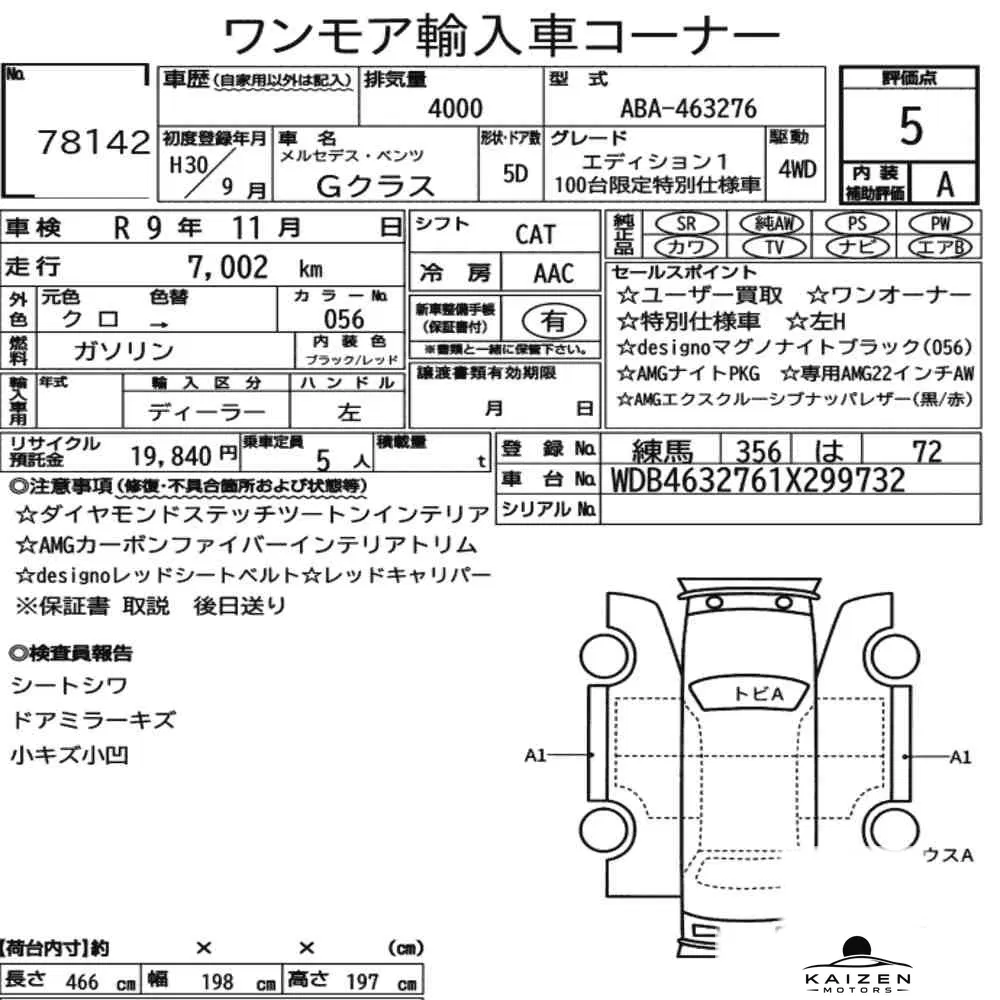 Feuille d'enchère du lot KM-JP-78142
